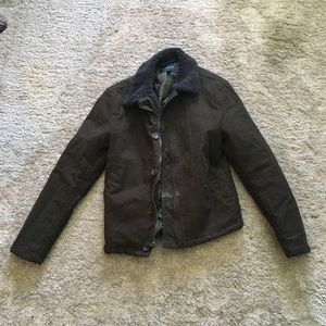 Banana Republic - XS Olive Moleskin Sherpa Jacket